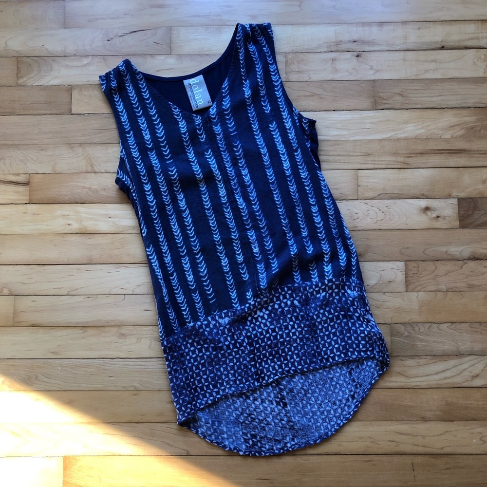 Anthropologie Dolan Left Coast Shibori (Japanese tie dye) tunic-length tank